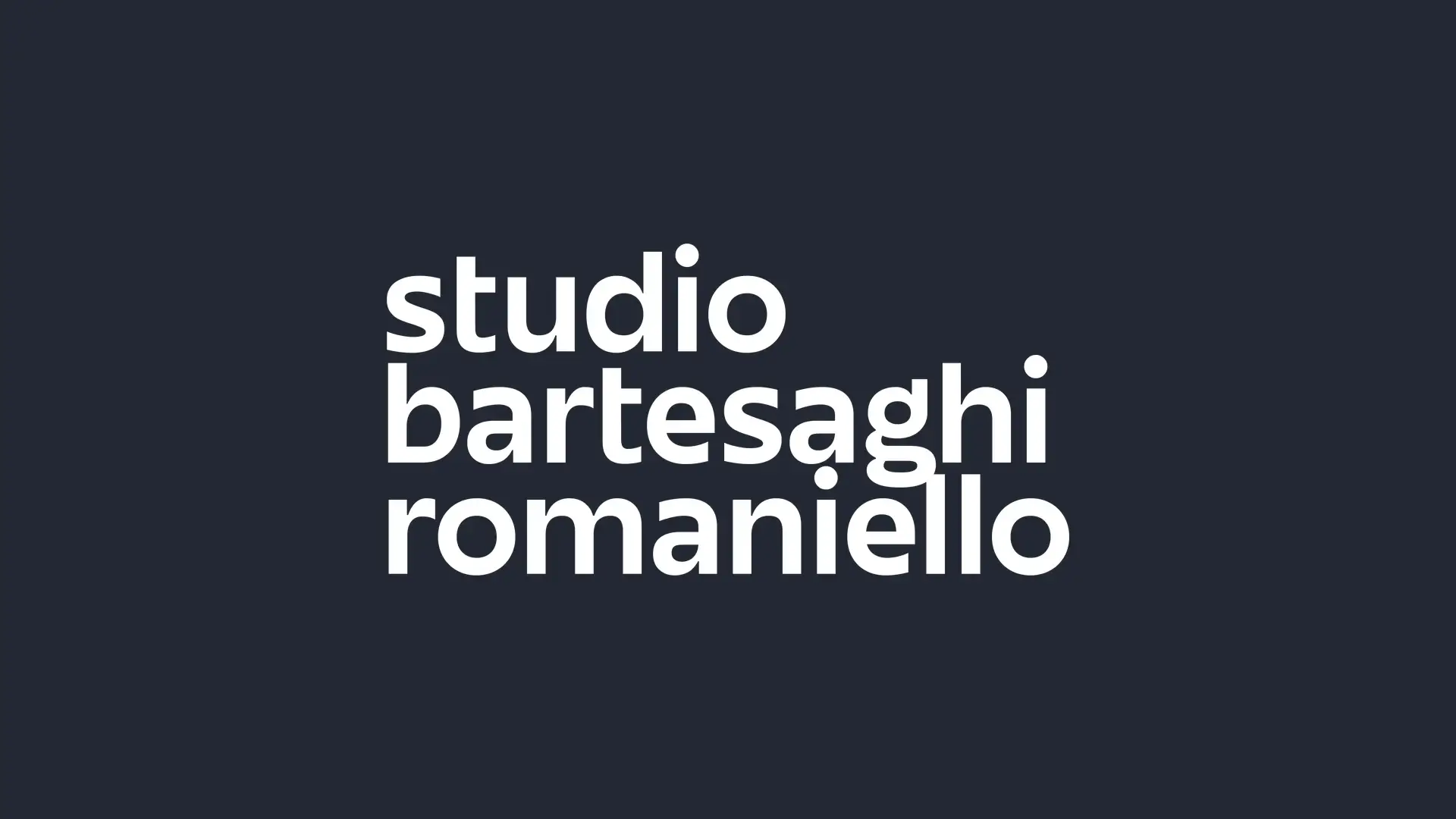 Logo di Studio Bartesaghi Romaniello su fondo blu notte
